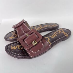 Sam Edelman Women's Gaige Flat Sandals Size 10M Maple Bourbon NEW